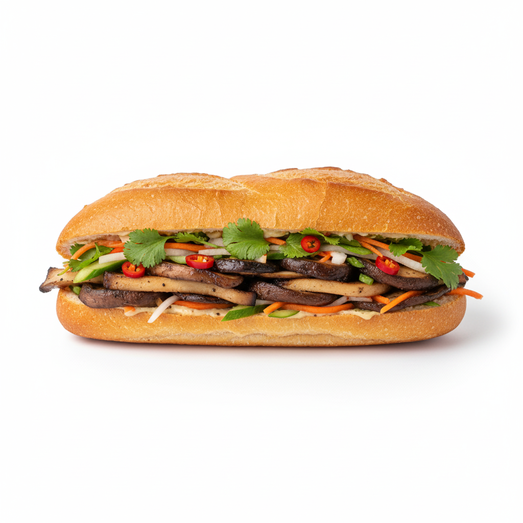 bÁNH mÌ chay nẤM nƯỚNg